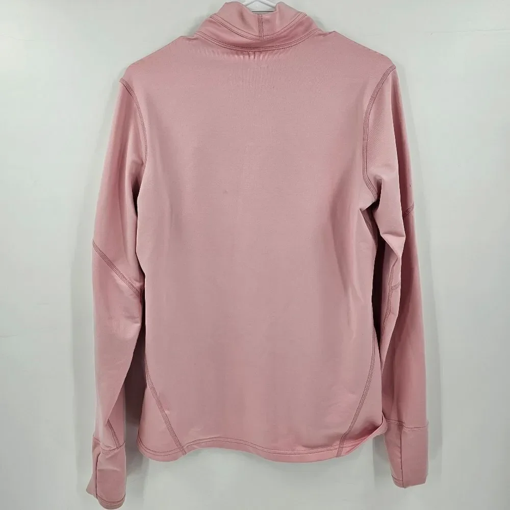Nike sweatshirt large pink turtleneck sweater long sleeve shirt running gym